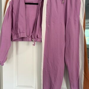 L*Space Lavender Hoodie and Sweatpants set